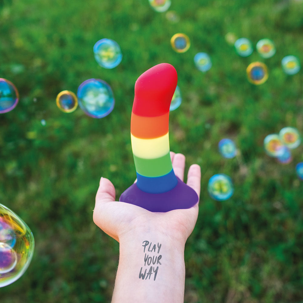 Fun Factory AMOR rainbow - Rainbow 14.6 cm Dildo