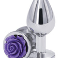 Rear Assets Rose Butt Plug - Purple