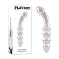 Playboy Pleasure JEWELS DOUBLE - Clear Glass 17.1 cm Double Ended Dildo