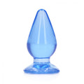 REALROCK 11.5 cm Anal Plug - Blue - Blue 11.5 cm (4.5'') Butt Plug
